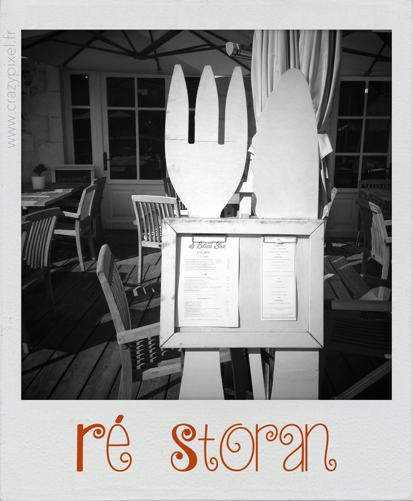 Polareid Ré Storan ©Crazy Pixel Polareid humoristique sur restaurant de île de Ré