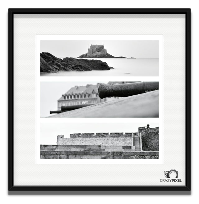 Photo-montage horizontal défense de Saint Malo ©Crazy Pixel Montage 3 photos défense de Saint Malo
