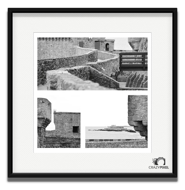 tryptique remparts de Saint Malo ©Crazy Pixel 3 détails des remparts de Saint Malo