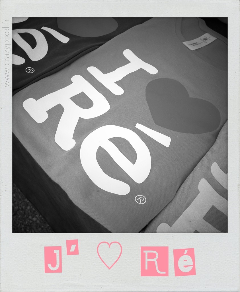 Polareid J'aime Ré ©Crazy Pixel Polareid T-shirts de l'île de Ré