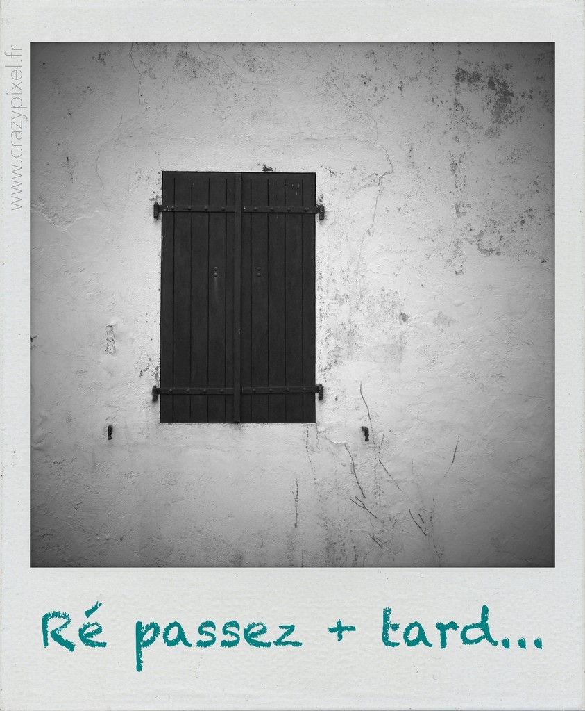 Polareid Ré passez plus tard ©Crazy Pixel Polareid jeu sur fenêtre de Ré